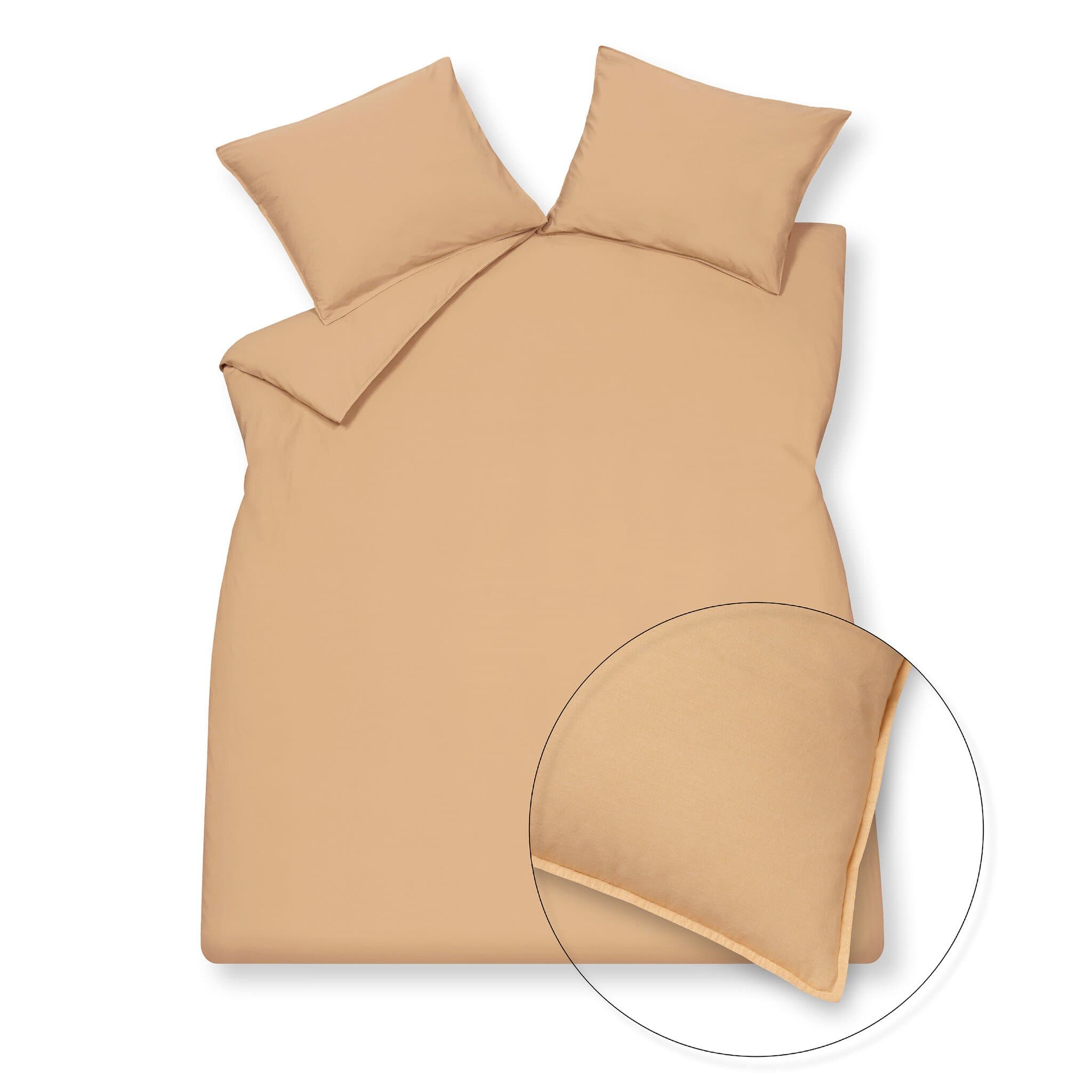 Vandyck washed cotton apricot blush Dekbedovertrek