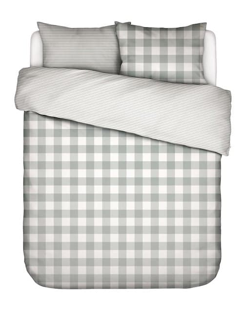 Essenza Chess Dusty green Dekbedovertrek