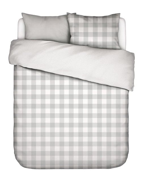 Essenza Chess Grijs Dekbedovertrek