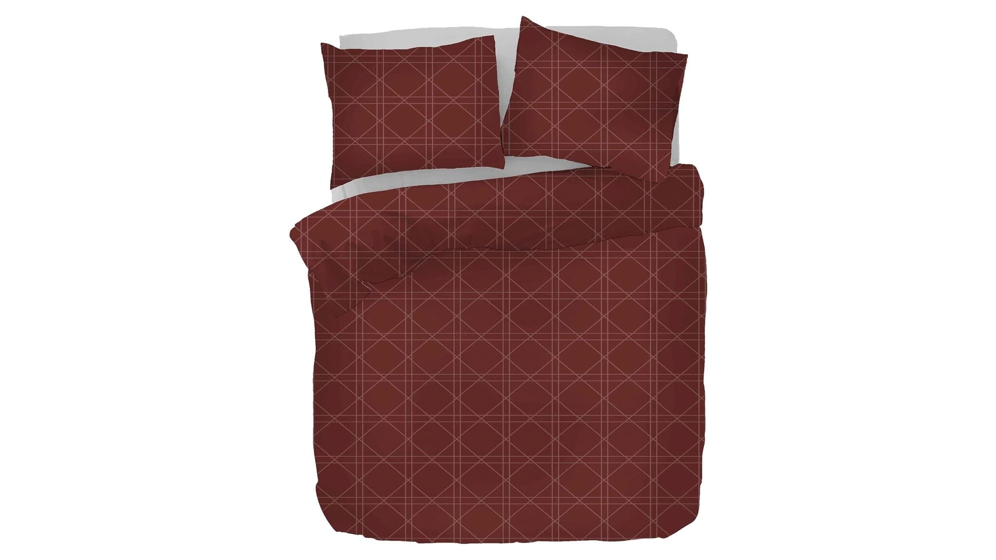 Kayori Shizu dekbedovertrek Katoensatijn rood