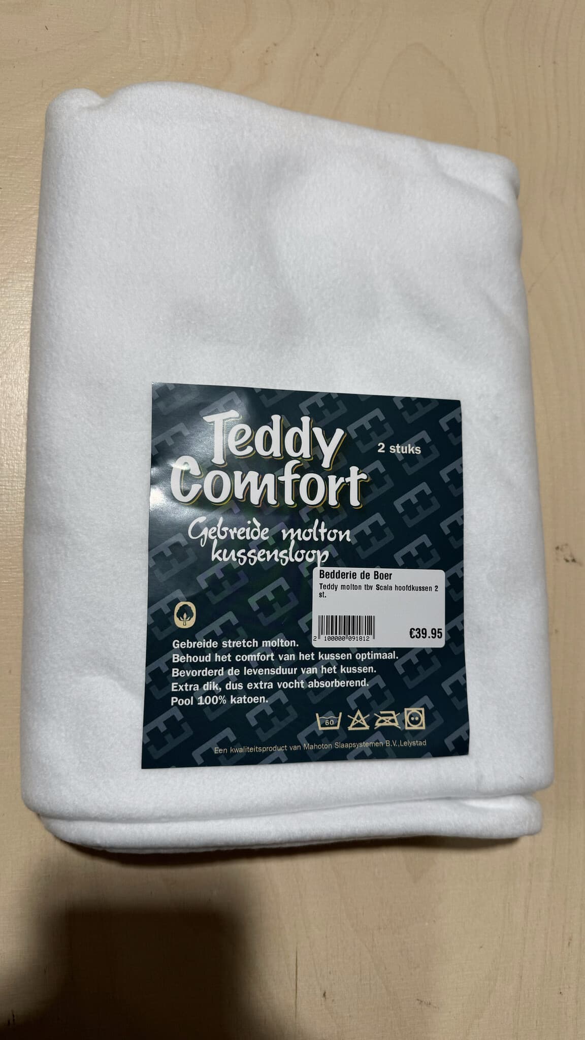 Teddy molton tbv Scala hoofdkussen 2 st.