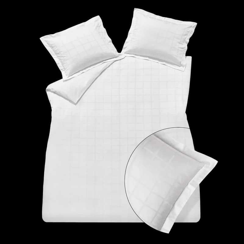 Vandyck home 78 check white Dekbedovertrek