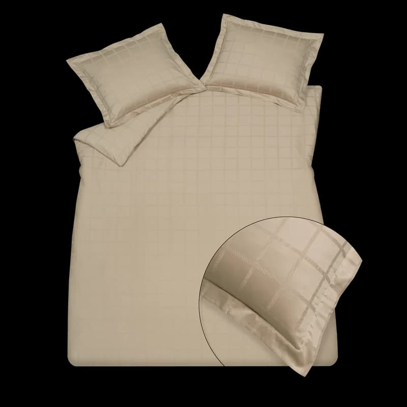 Vandyck home 78 check stone Dekbedovertrek