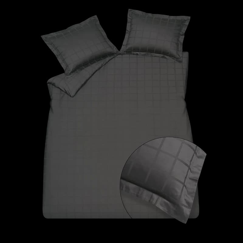 Vandyck home 78 check off black Dekbedovertrek