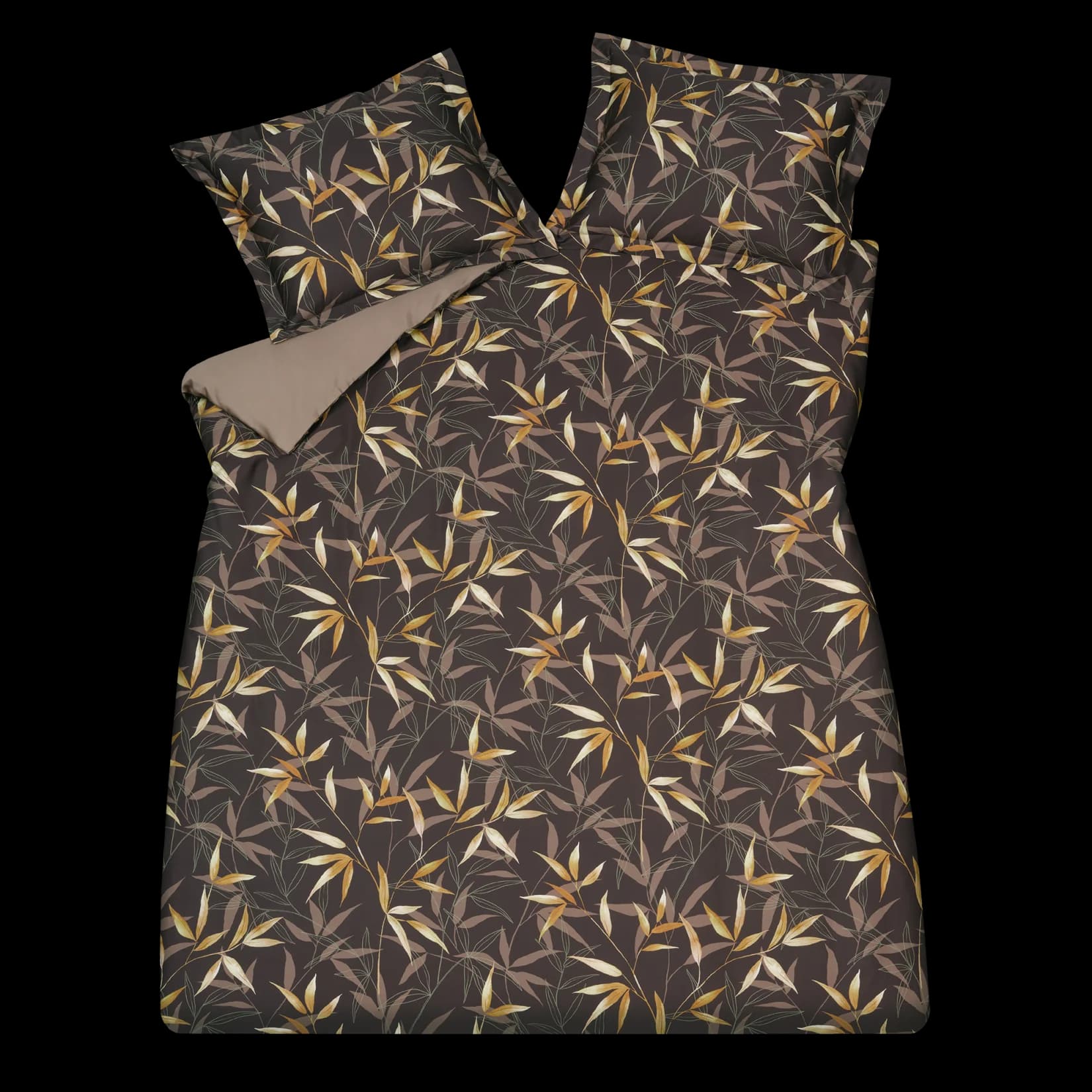 Vandyck zen garden dark chocolate dekbedovertrek