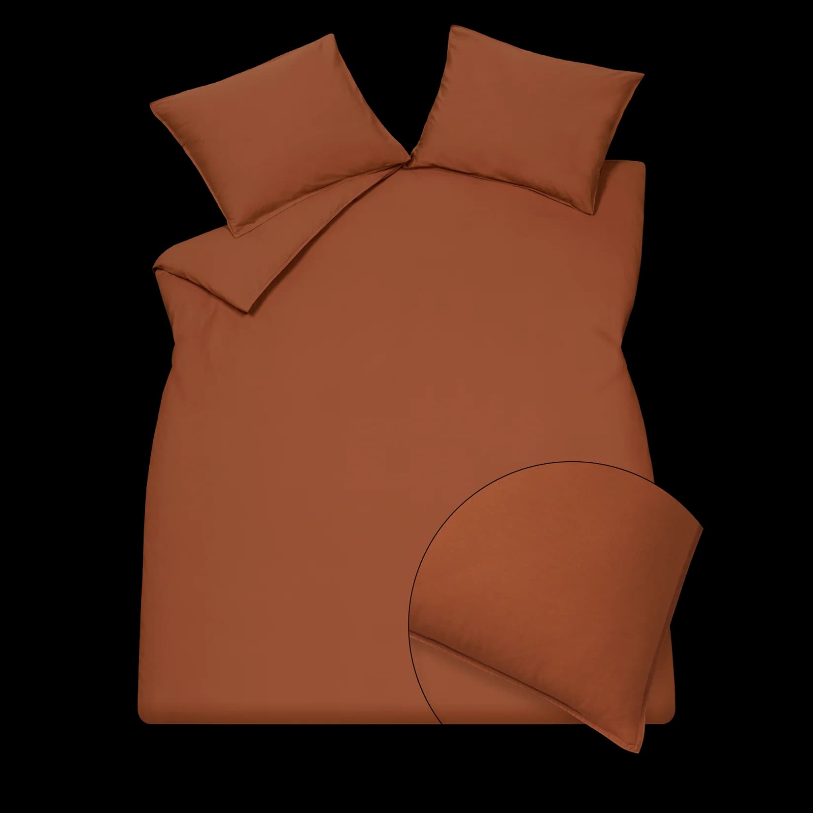 Vandyck washed cotton rusty brown dekbedovertrek