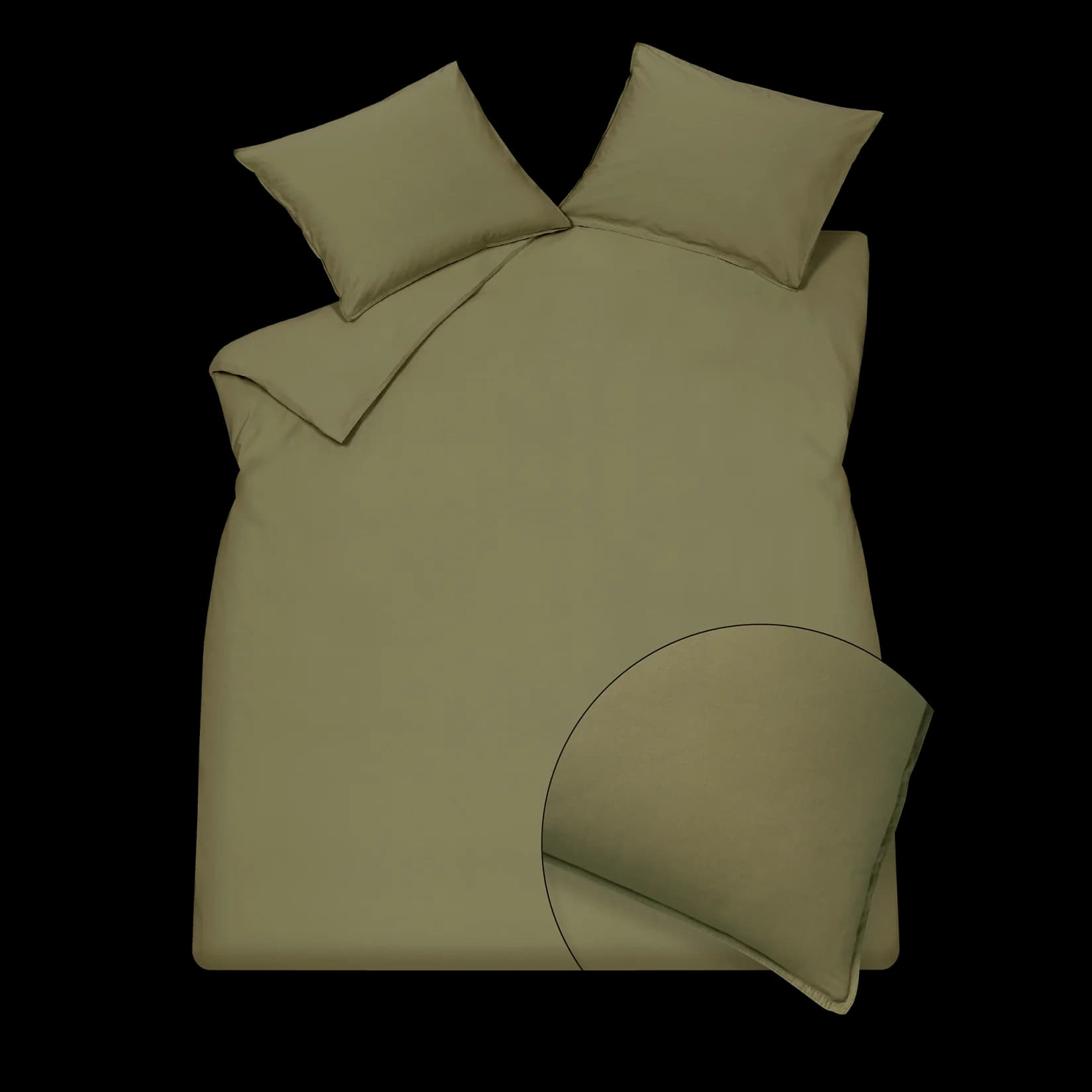 Vandyck washed cotton martini olive dekbedovertrek