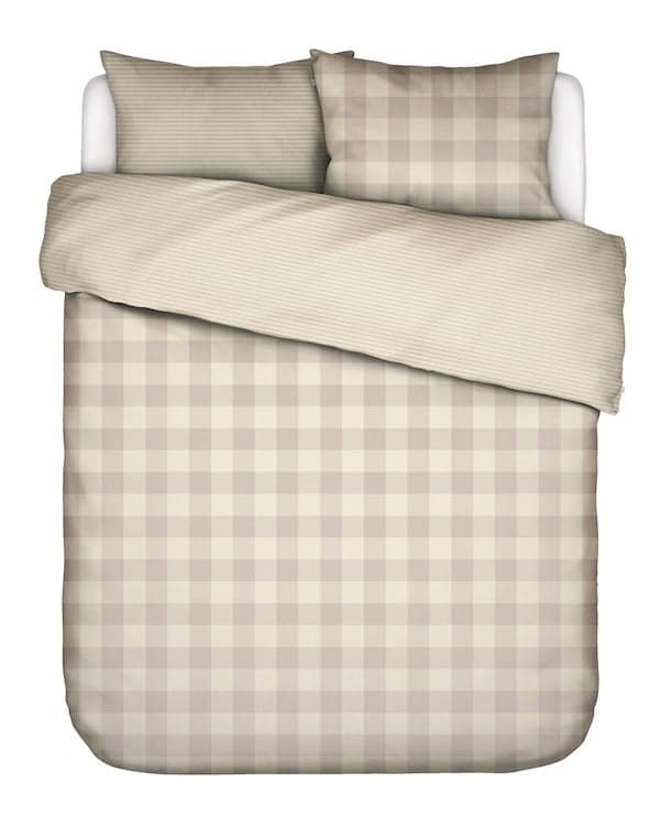 Essenza Chess Oatmeal dekbedovertrek