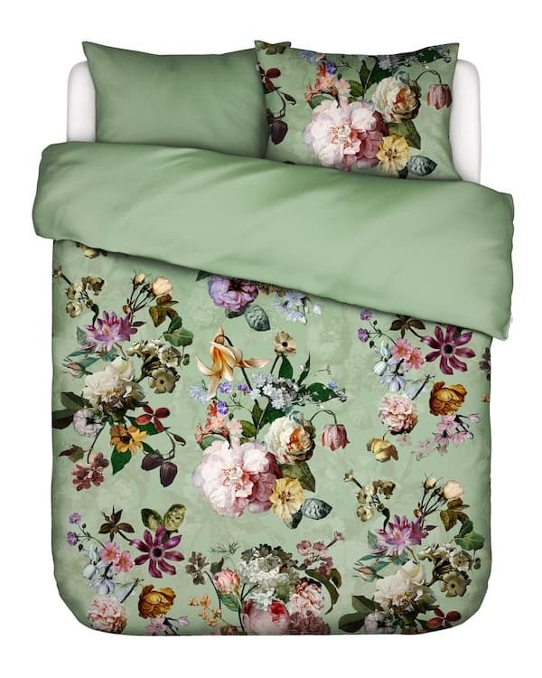 Essenza Fleur Quiet green dekbedovertrek