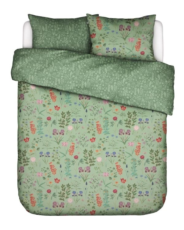 Essenza Marigold Quiet green dekbedovertrek