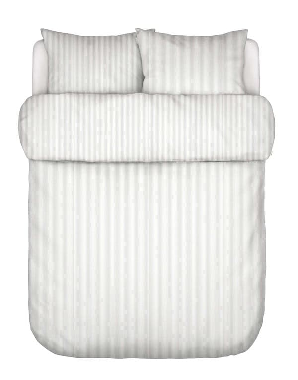 Marc O'Polo Classic Fine Stripe Grey mist dekbedovertrek