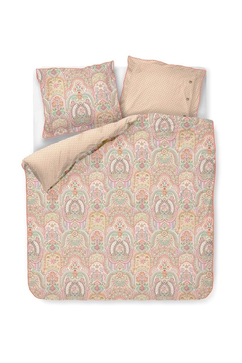 Pip Studio Jabali Flower Koraalrood dekbedovertrek