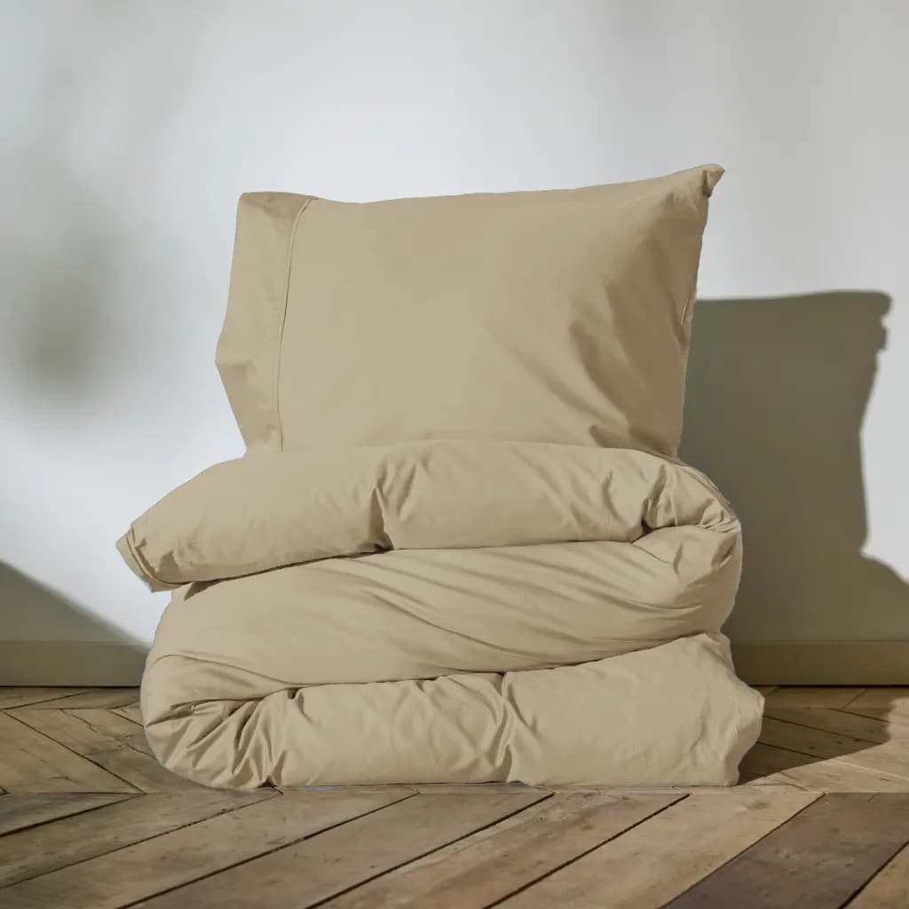 Auping Sand beige Satin Dekbedovertrek