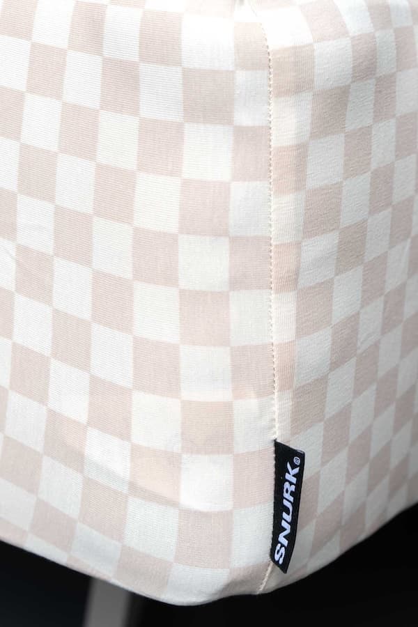 Snurk Check Beige hoeslaken