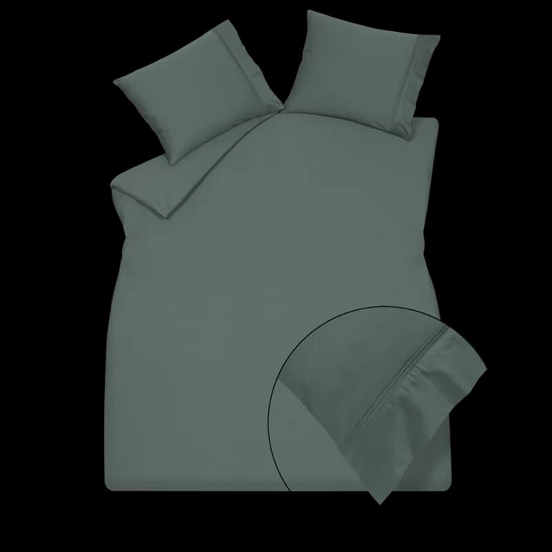 Vandyck Purity 87 Uni Satin dark green dekbedovertrek