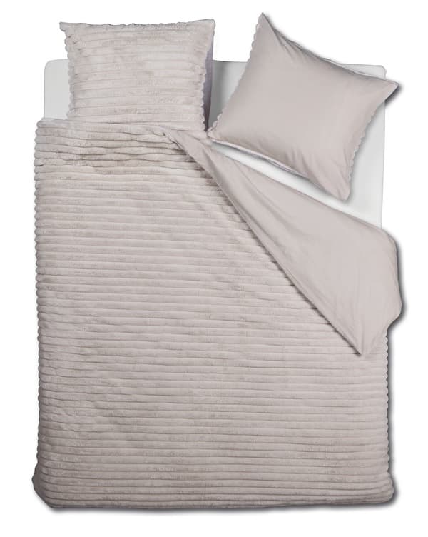 Rivièra Maison Furry Stripes Gebroken wit dekbedovertrek