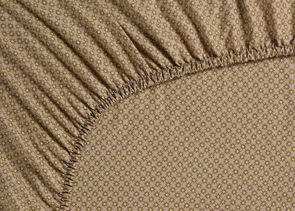 Pip Studio Twinkle Star Hoeslaken Geel kaki