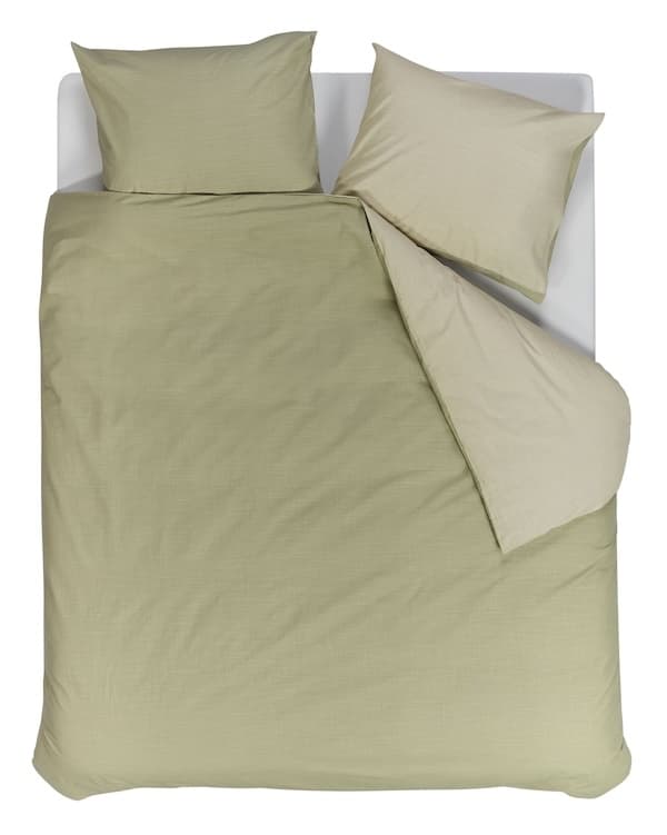 vtwonen Cozy Slub Groen dekbedobertrek