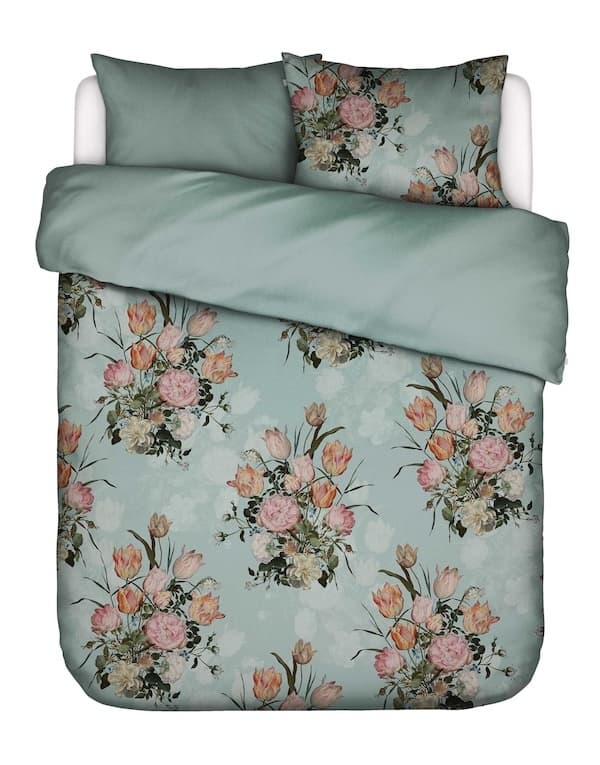 Essenza Tulip Bloom Surf green dekbedovertrek