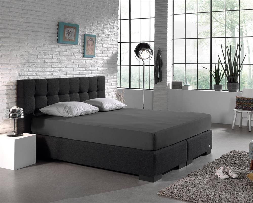 Homecare Dubbel Jersey Matras Hoeslaken Antraciet 220 gr