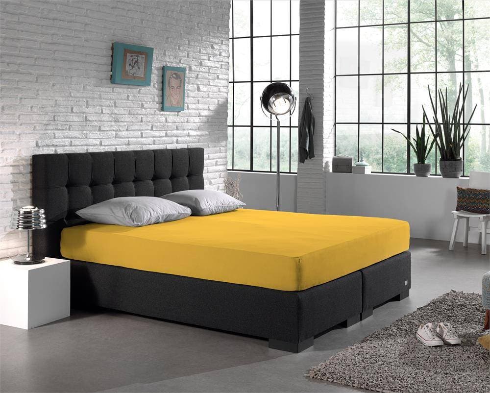 Dreamhouse Dubbel Jersey Matras Hoeslaken Geel 220 gr