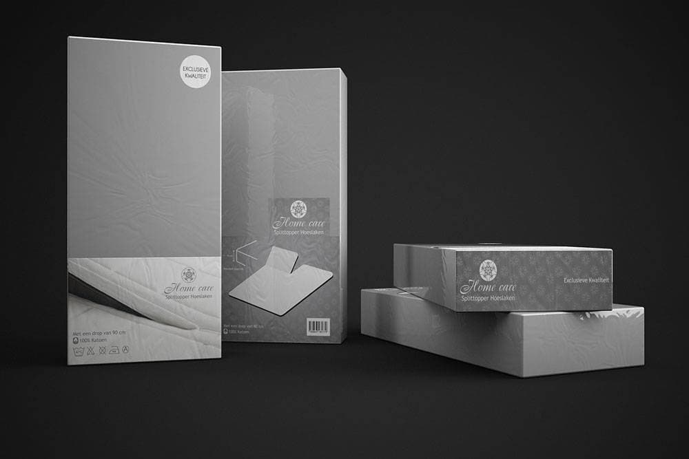 Homecare Katoen Splittopper Hoeslaken Grijs