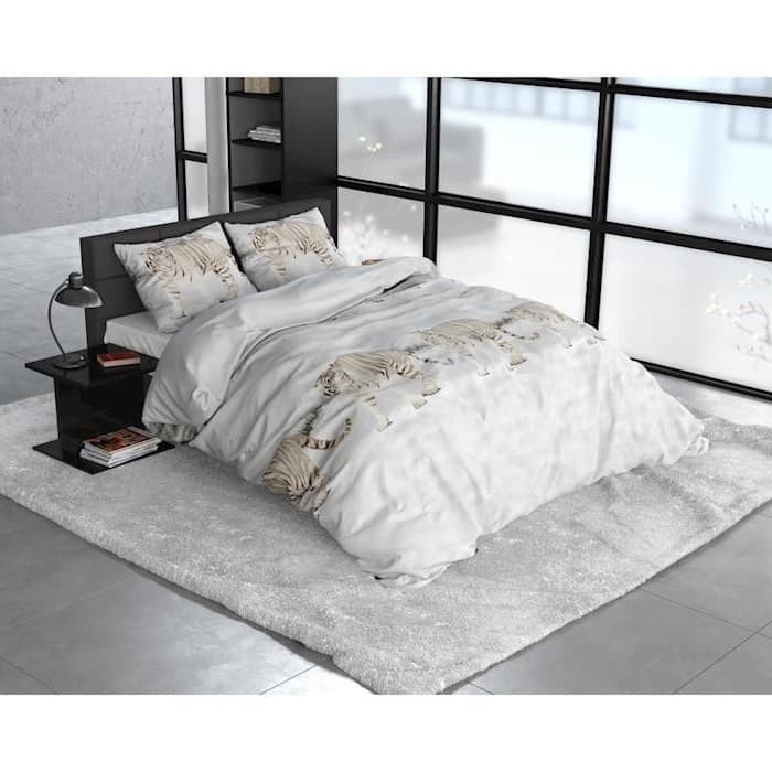Sleeptime FL Winter Tiger White - flanel