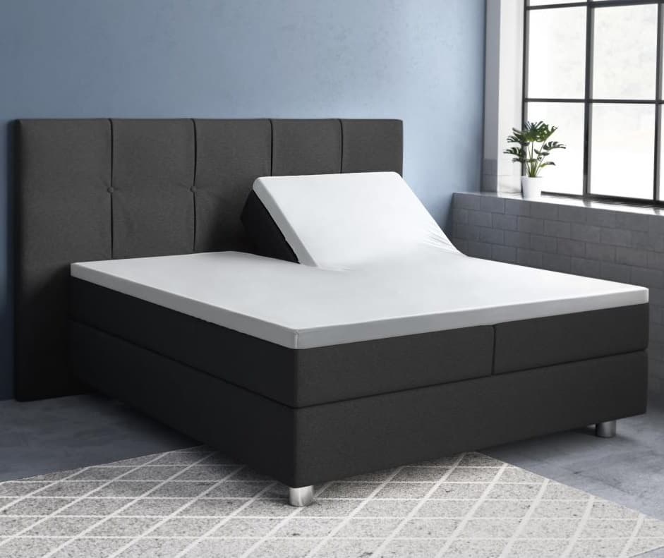 Primaviera Deluxe Splittopper hoeslaken katoen-Satijn wit