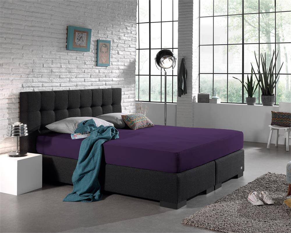 Dreamhouse Dubbel Jersey Matras Hoeslaken Paars 220 gr