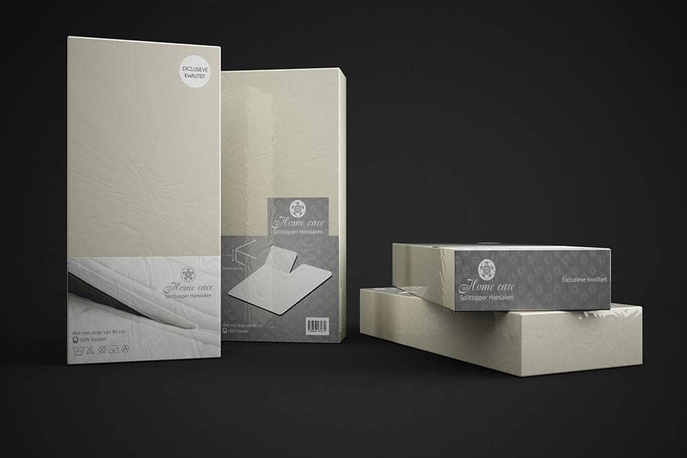 Homecare Katoen Splittopper Hoeslaken Creme