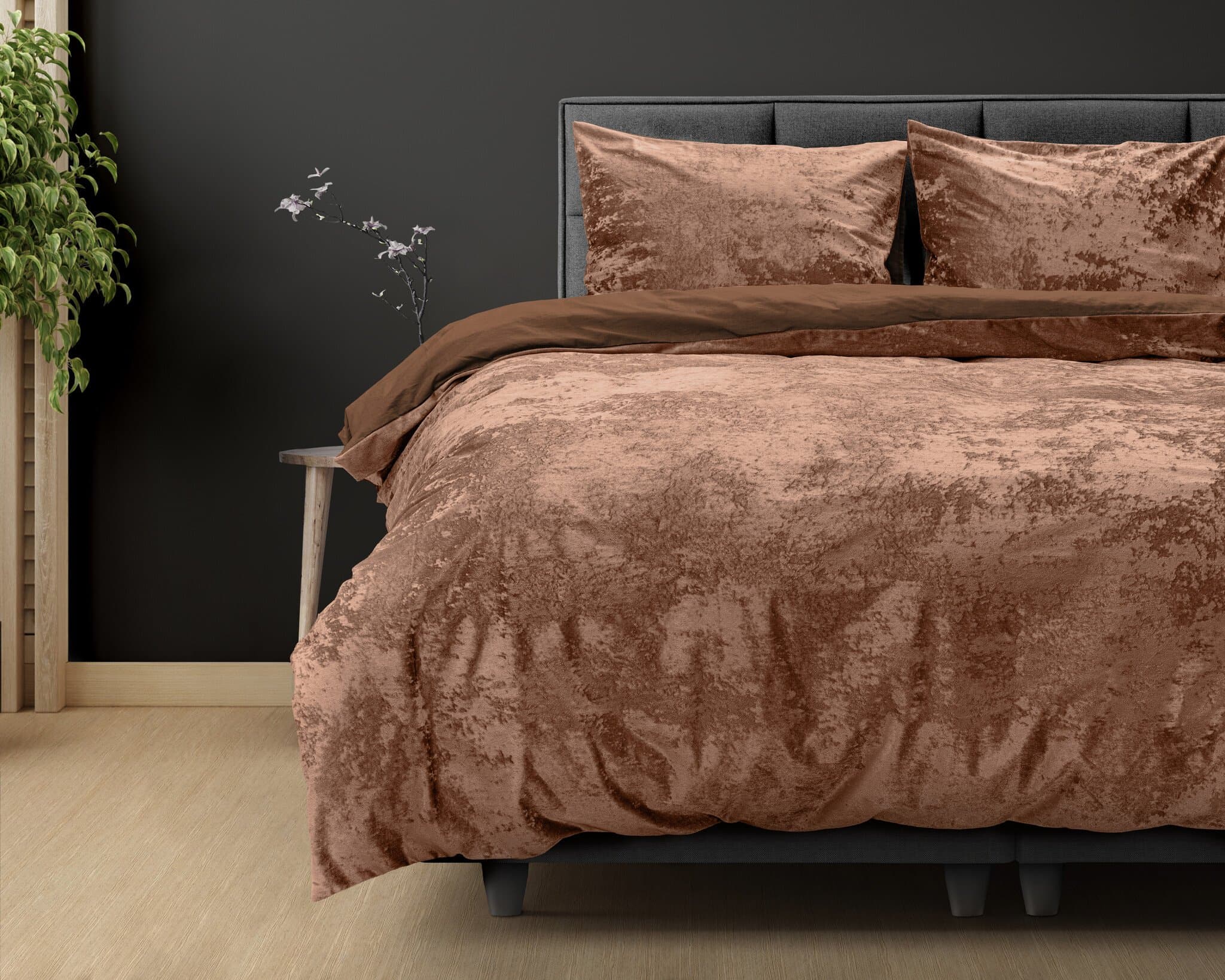 Dreamhouse Crushed Velvet Katoen Wood Bruin
