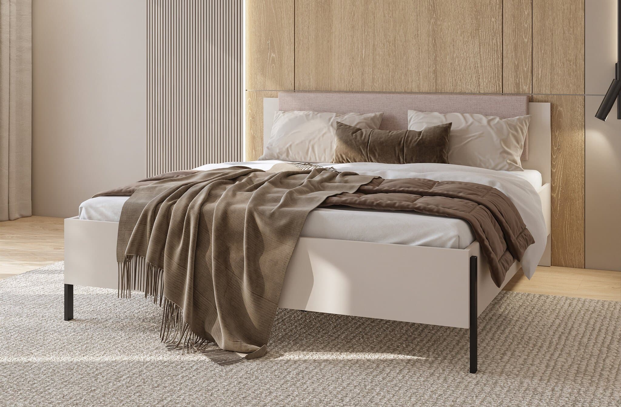 Home365 Houten Bed met Opbergruimte Jura - Taupe