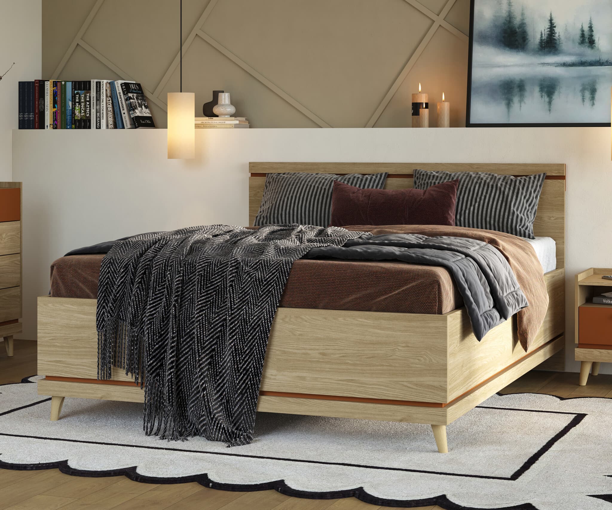 Home365 Houten Bed Skagen - Wotan Eiken