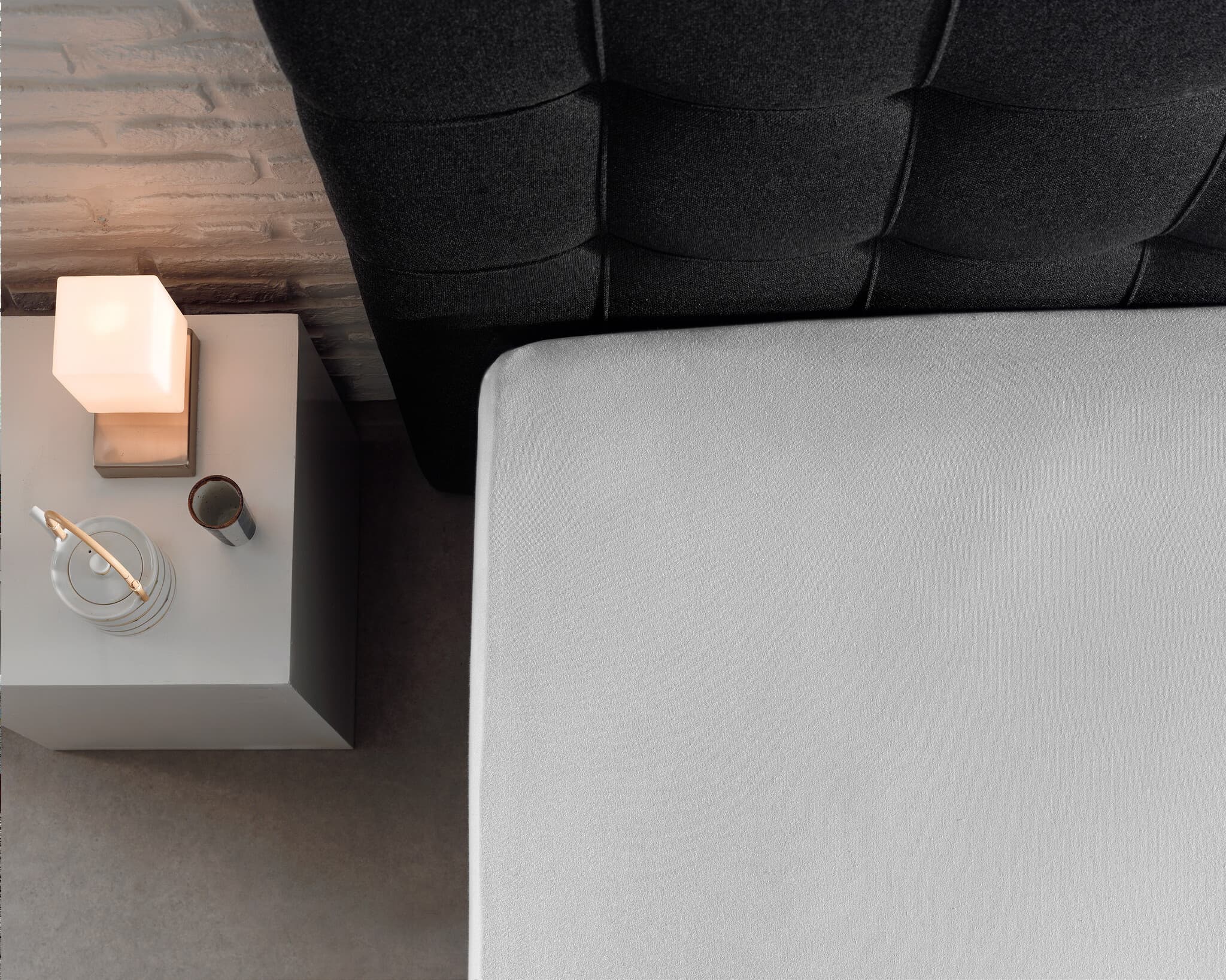 Hotel Home Collection Jersey Hoeslaken Wit | Matras - Enkel