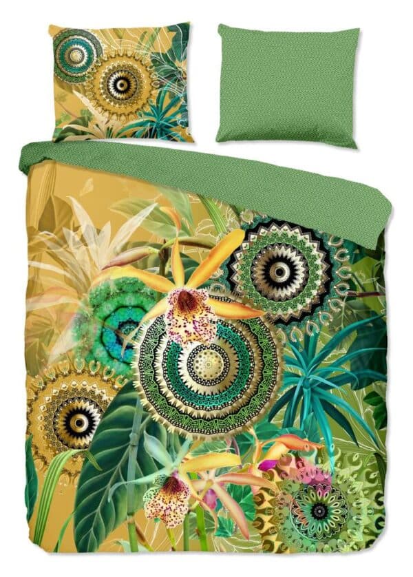 HIP Dekbedovertrek "mandala's, bladeren en bloemen" - Multi - (240x200/220 cm) - Katoen Satijn