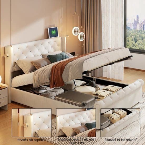 Boxspringbed – Boxspring – Tweepersoonsbed – Bed – Opbergbed – 160x200 cm – Hydraulische Opbergruimte – Velvet Gestoffeerd