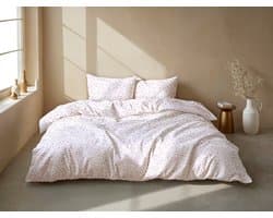 Zohome Dekbedovertrek Ludovico - Pink - Bloemen - Dekbedovertrek 200x200/220 cm - 100% Microvezel - Tweepersoons Dekbedovertrek