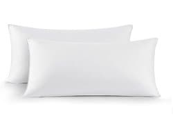 Set van 2 Luxe Dons en Veren Kussens - 100% Katoen - Wasbaar