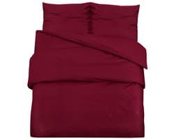 Dekbedovertrekset | Beddengoed lichtgewicht 200x220 cm microvezel bordeaux