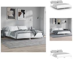 vidaXL Bedframe - Bedframes - Bed - Bed Frame - Bedframe bewerkt hout hoogglans wit 120x200 cm