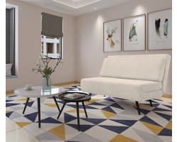 Mallory-Hemelbed - 140 cm - Crème Stof