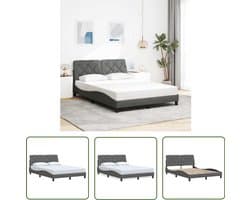 vidaXL Boxspring - Bedframe - Bedframe zonder matras 120x200 cm stof donkergrijs - Tweepersoonsbed - Slaapcomfort - Slaapkamers