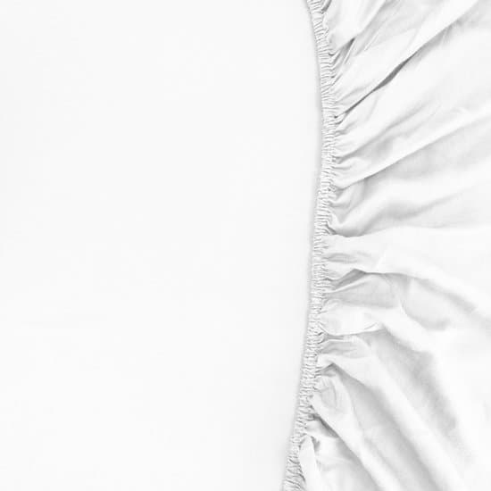 Kayori Emma Hoeslaken Katoensatijn - 160x200-210cm - Matrasdikte 35cm - Rondom Elastiek - Wit