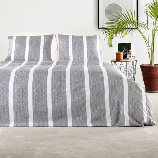 Charm & Co Vertical - Dekbedovertrek - Lits-jumeaux - 240 x 200/220 - Grijs