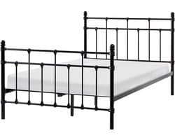 BELIANI LYNX - Tweepersoonsbed - Zwart - 120 x 200 cm - Metaal