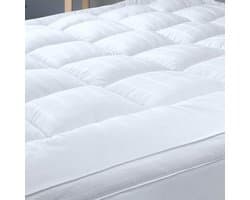 Extra Dikke Matras Topper 7.5 cm met 100% Katoenen Tijk - Luxe Comfort en Ondersteuning (140x200 cm)