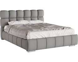 GEPOLSTERD BED Bliss 160 x 200 cm met opbergruimte, lattenbodem en Pocketveringmatras H3 (19 cm hoog)