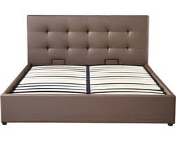 Rousseau - Gecapitonneerd bed 'Porto - 160x200 - Taupe