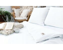 Luxe Mousseline Dekbedovertrek 220x200 Wit - overdreven Katoen