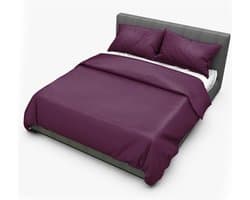 Dream Sheets Marrakesh - Dekbedovertrek 200 x 200/250 - Katoen Satijn - Tweepersoons - Burgundy Bold - Bordeauxrood